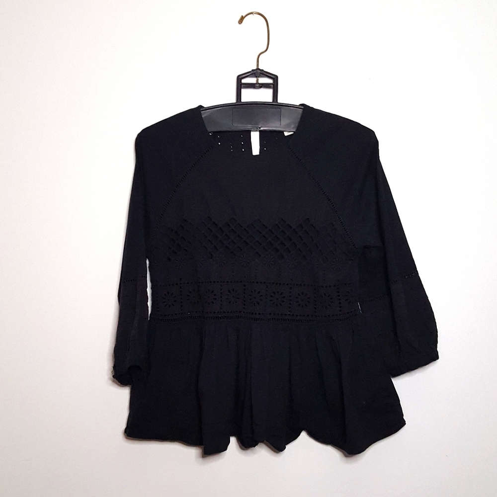 Women's Blue Rain Peasant shirt